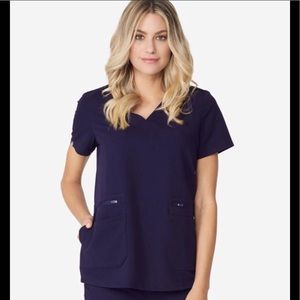 FIGS Women's Navy Accra Scrub Top EUC